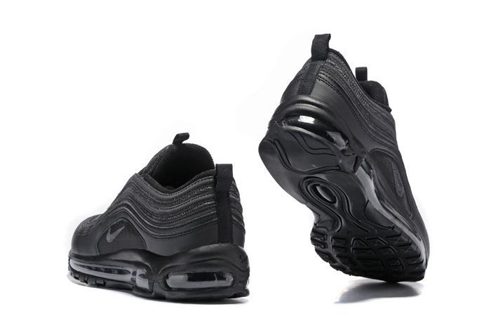 Nike Air Max 97 Black, черные, нейлон, кожа, мужские