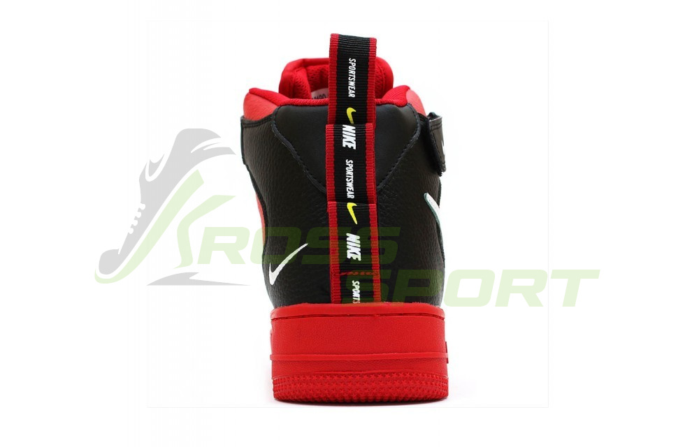 Nike Air Force 1 '07 LV8 Mid Utility с мехом Red/Black