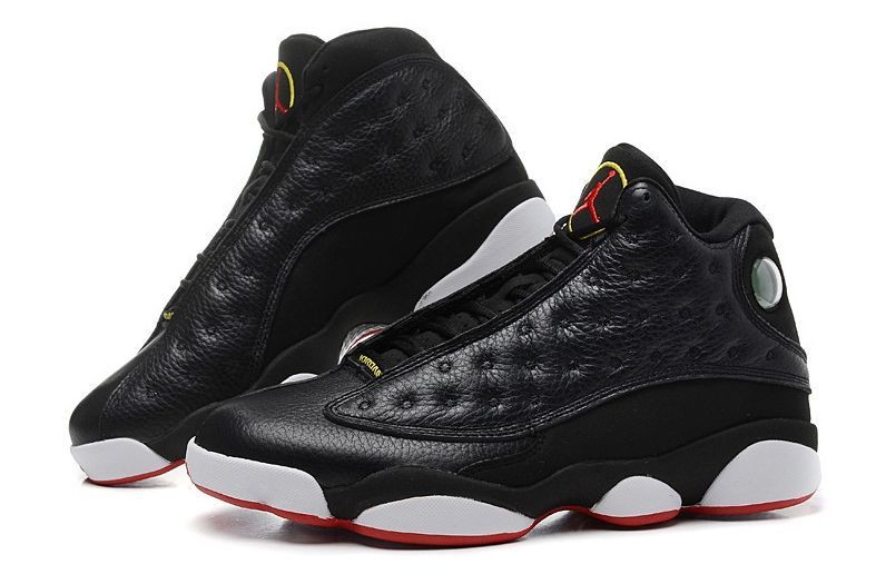 Nike Air Jordan 13 Retro Black, черные, кожа, мужские