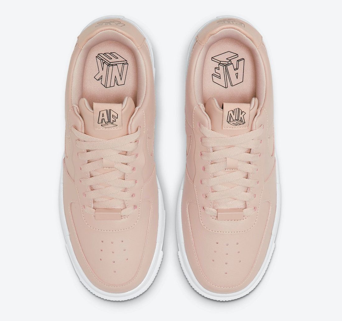 Nike Air Force 1 Low Pixel Triple бежевые кожаные женские