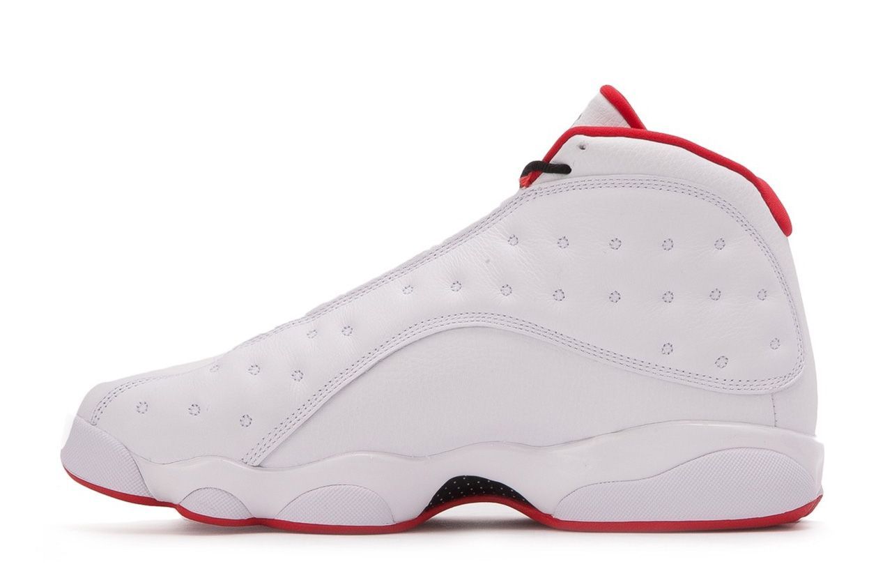 Nike Air Jordan 13 Retro White/Red, белые, красные, кожа, мужские
