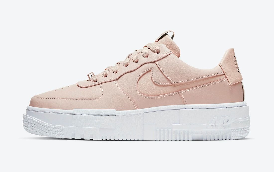 Nike Air Force 1 Low Pixel Triple бежевые кожаные женские